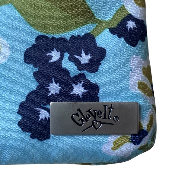 GLOVE IT Blue Floral Crossbody Bag Handbag Purse Golf Course Sport Bag - Picture 5 of 10